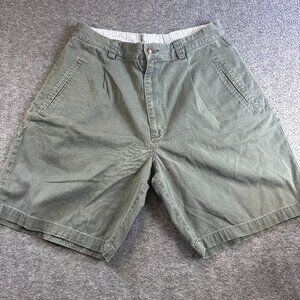 VTG Nikoata Olive Green Shorts Men's Sz 32 100% Cotton Grunge 90s